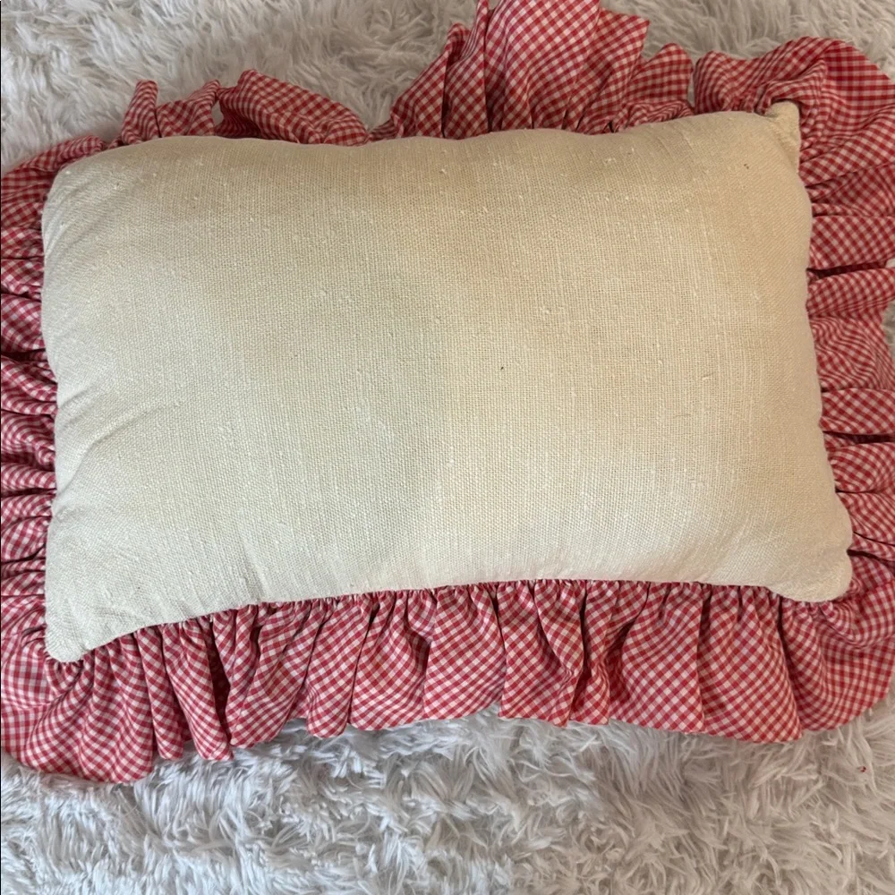 Rabbits 1989 cross stitch pillow
